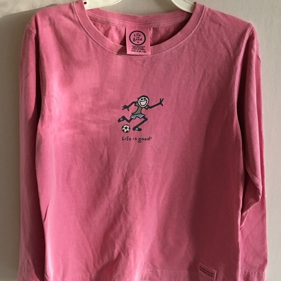 Life is Good Long Sleeve Soccer T-Shirt. - Picture 2 of 4
